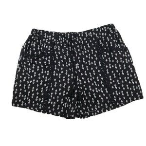 WOMEN'S BLACK PRINT CASUAL SHORTS - FALLS CREEK - SIZE 1X